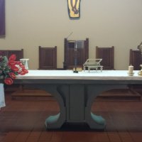 Panoramica dell'addobbo dell'altare
